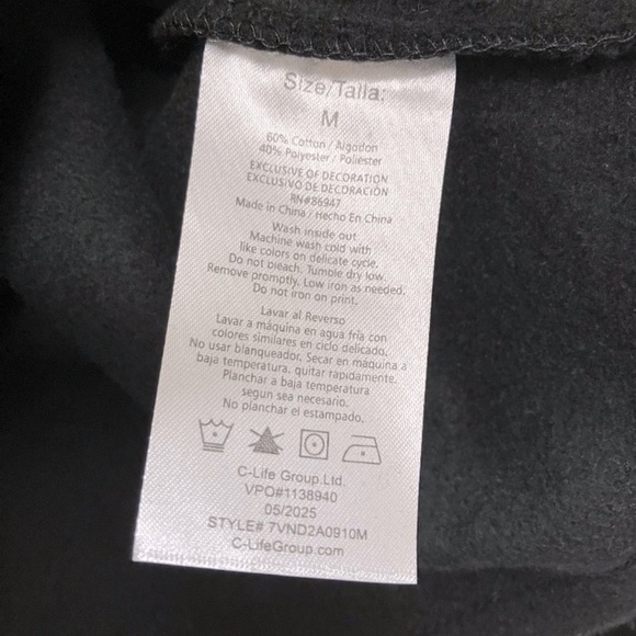 Von Dutch Rhinestone Cropped Hoodie | Black | NWT | Oversized | Y2K | Medium - Picture 9 of 9